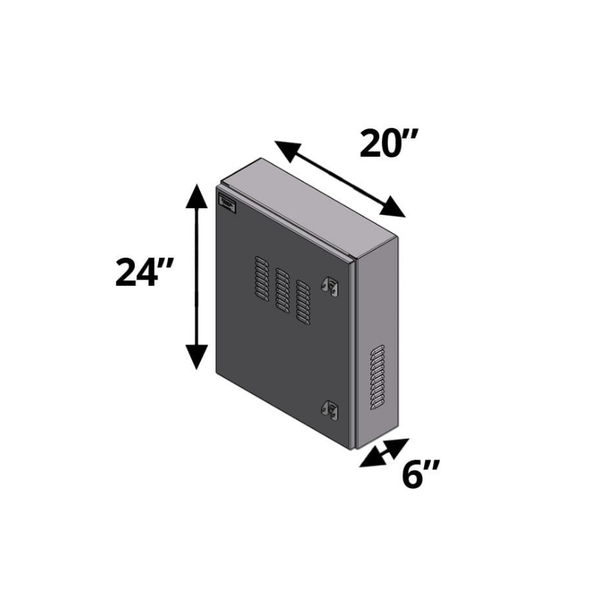 monoluk★ 24x24x10 Aluminum Enclosure NEMA 3R Vented
